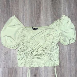 Green ruched top
